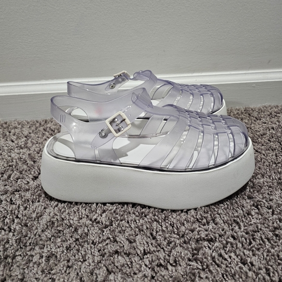 Melissa Shoes - Melissa Possession  Plato White Platform Sandals Size 7